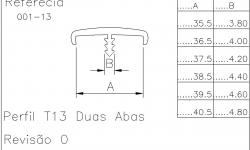 Perfil T 13 Duas Abas - Imagem Complementar
