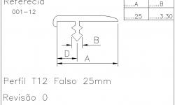 Perfil T 12 Falso 25mm - Imagem Complementar