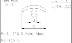 Perfil T 15.8 sem Abas - Imagem Complementar
